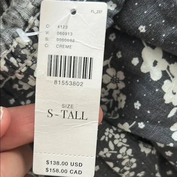 Anthropologie Pilcro Floral Black and White Jumpsuit - Picture 2 of 3